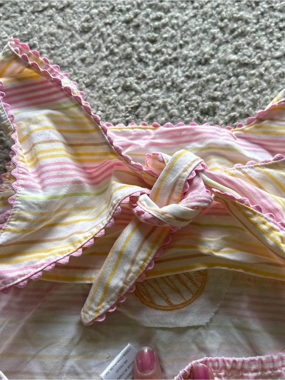 Vintage Gymboree Sunflower Fields Rick Rack top Size 10 Tank Striped